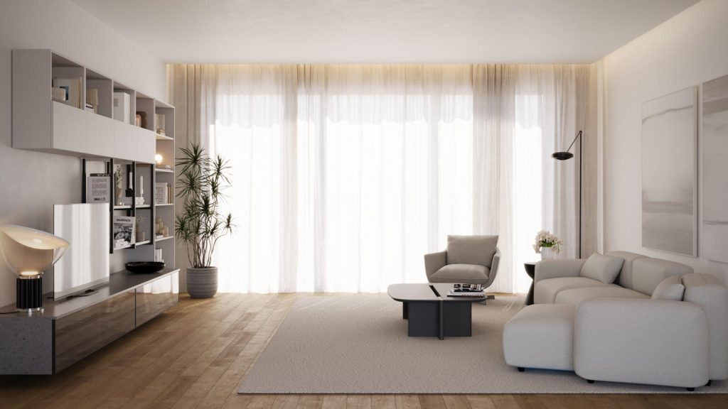 mobili salotto legno chiaro