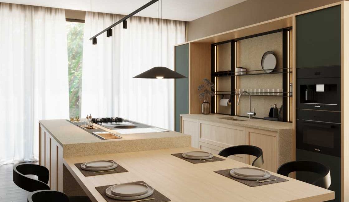Cucina in legno naturale